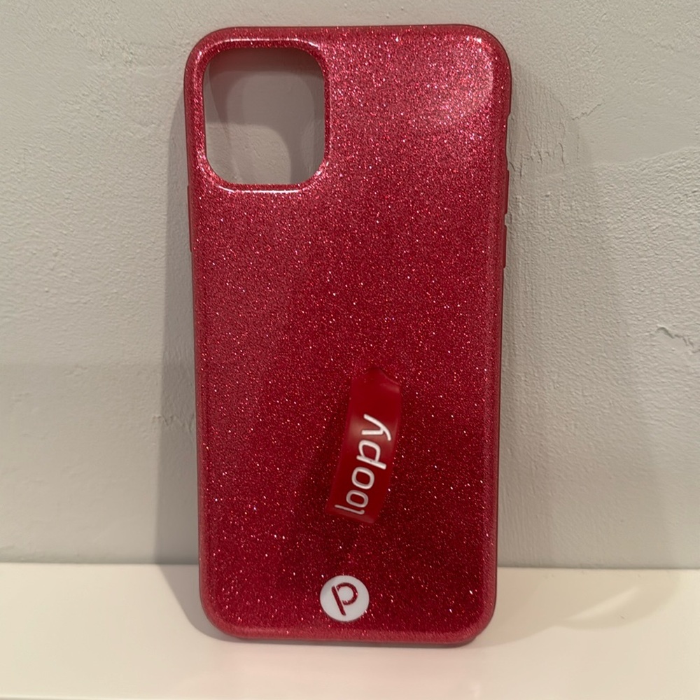 Loopy Phone Case (Lefty) Hot Pink Glitter iPhone 11 ProMax